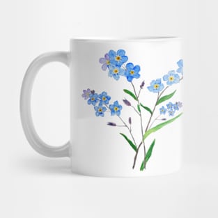 watercolor forget me not 2 Mug